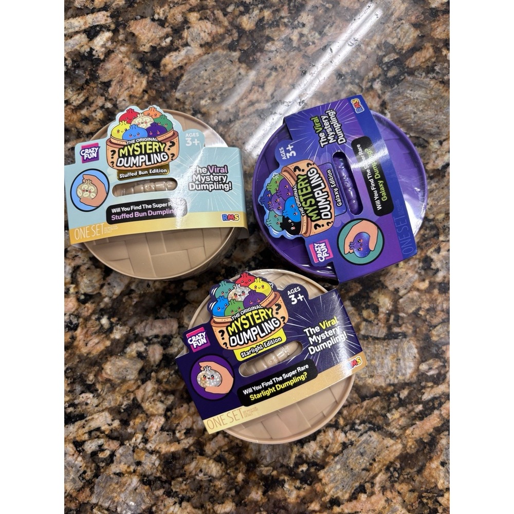 Crazy Fun RMS Mystery Dumplings Set Of 3 Galaxy Stuffed  Starlight